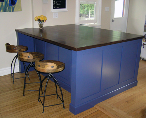 painted kitchen island